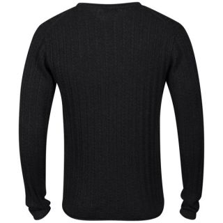 Antony Morato Mens Fine Long Sleeved Knit   Black      Mens Clothing