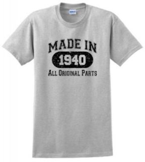 Made in 1940 All Original Parts Birthday Distressed Look T Shirt Clothing