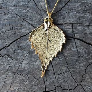 gold dipped birch leaf by nest