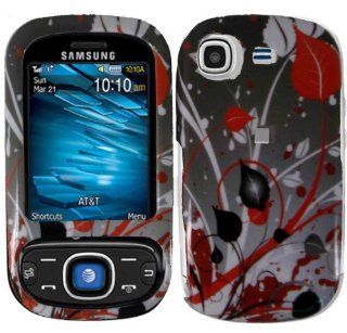 Red Burst Hard Case Cover Protector for Samsung Strive A687 Cell Phones & Accessories