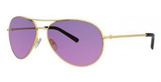Nicole Miller Moore Sunglasses   Frame Yellow, Lens Color Pink Mirror NMMOORE02 Clothing