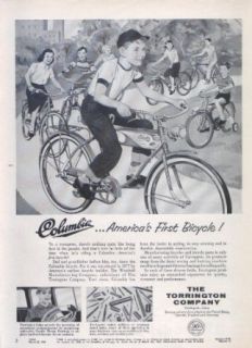Columbia Bicycle America's 1st Torrington Company 1956 Entertainment Collectibles