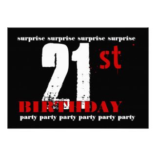 21st SURPRISE Birthday Party Invitation Template