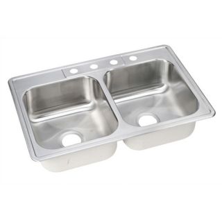 Dayton 33 x 22 Elite Double Bowl Kitchen Sink