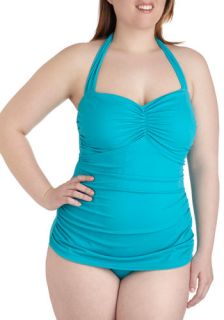 Esther Williams Bathing Beauty One Piece Swimsuit in Teal   Plus Size  Mod Retro Vintage Bathing Suits