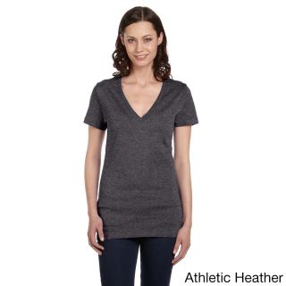 Bella Bella Womens Jersey Deep V neck T shirt Grey Size XXL (18)