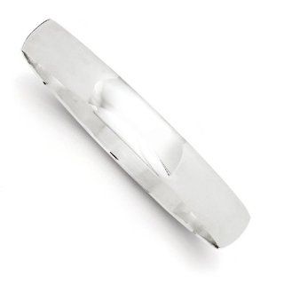 Sterling Silver 9mm Solid Plain Slip On Bangle Bracelet   JewelryWeb Jewelry