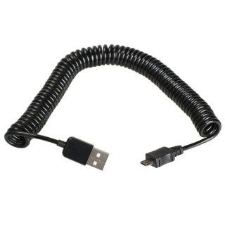 Vktech Spiral Coiled USB 2.0 A Male to Micro USB B 5Pin Adaptor Spring Cable Computers & Accessories