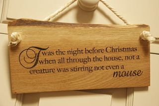 'twas the night before christmas sign by bespoak