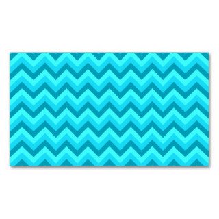 Turquoise and Teal Zigzag Pattern. Business Cards