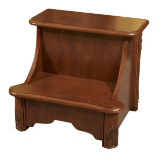 Powell 1 Piece 17.25 in Mahogany Wood Bed Riser