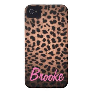 Hollywood Doll Leopard Print Pink Name Phone Case iPhone 4 Case Mate Cases