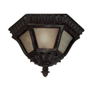 Alico Lighting 705MM Acclaim Lighting Marbleized Mahogany Finished Outdoor Flush Mount with Florentine Scavo Glass Shades   Close To Ceiling Light Fixtures  