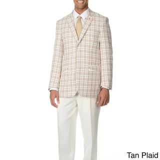 Falcone Mens Plaid 3 piece Vested Suit
