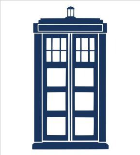 Doctor Who Tardis Vinyl Die Cut Decal Sticker 7.50" Dark Blue 