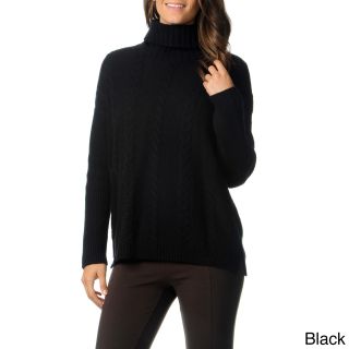 Republic Clothing Ply Cashmere Womens Cashmere Turtleneck Sweater Black Size L (12  14)