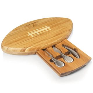 Picnic Time Quarterback Virginia Tech Hokies Natural Wood Engraved Cutting Board
