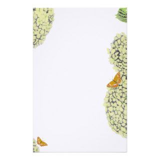 Hydrangeas and Butterflies Stationery