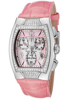 Technomarine DTSC77 1040  Watches,Womens TechnoSquare Chronograph Diamond (1.2 ctw) Pink Alligator, Chronograph Technomarine Quartz Watches