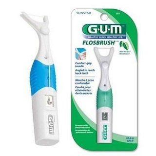 GUM Flosbrush Floss Handle Mint Waxed 861 Health & Personal Care