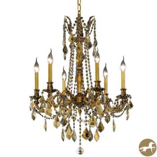 Christopher Knight Home Lucerne 6 light Royal Cut Gold Crystal And French Gold Chandelier
