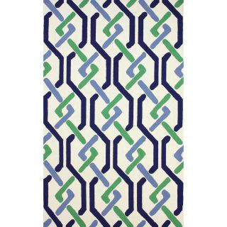 Nuloom Contemporary Hand hooked Modern Links Ivory Rug (5 X 8)