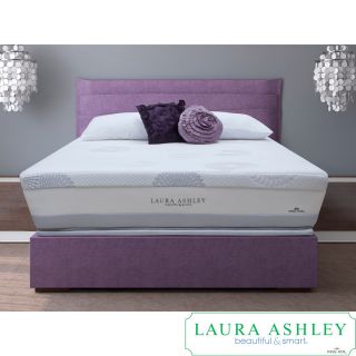 Laura Ashley Laura Ashley Blossom Firm Super Size Twin size Mattress And Foundation Set White Size Twin