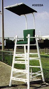 PVC Umpire Chair with Cushion  Tennis Court Equipment Accessories  Sports & Outdoors