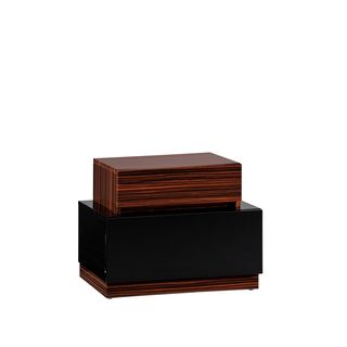 Global Furniture Usa Black And Walnut Nightstand Black Size 1 drawer