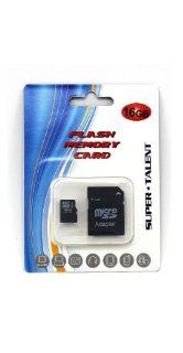 Super Talent 16 GB MicroSDHC Flash Memory with SD Adapter MSD16GST/R Electronics