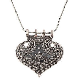 handmade rajput sterling silver pendant by charlotte's web