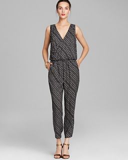 VINCE CAMUTO Sleeveless Graphic Speck Print Jumpsuit's
