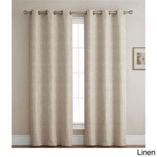 Grommet 84 Inch Textured Curtain Panel Pair