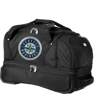 Denco Sports Luggage MLB Seattle Mariners 22 Drop Bottom Wheeled Duffel Bag