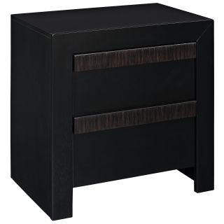 Modway Tommy Black Antique Stained Nightstand Black Size 2 drawer