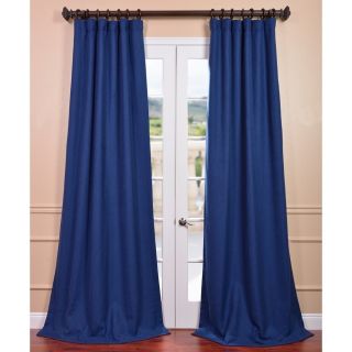 Royal Blue Linen Curtain Panel