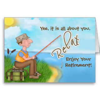 Gone Fishing   with Verse   Retirement Cards
