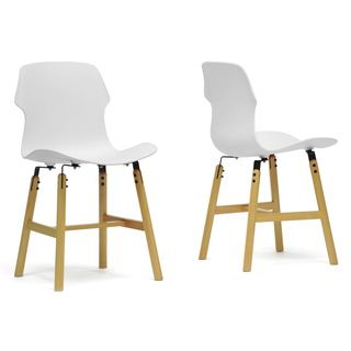 Voxx White Modern Dining Chairs (set Of 2)