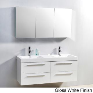 Virtu Usa Finley 54 inch Double Sink Bathroom Vanity Set