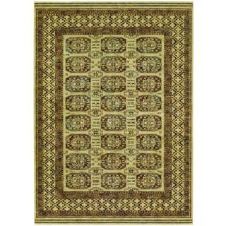 Afghan Panel/ Antique Cream Persian New Zealand Wool Area Rug (710 X 11)