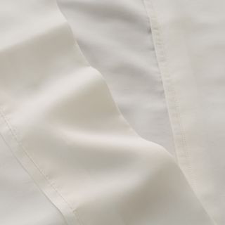 Luxury Linens Inc Elle   Alix Pure Mulberry Sandwashed Habotai Silk Sheet Set White Size Queen