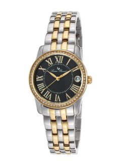 Womens Landes Two Tone & Black Dial Round Watch by Lucien Piccard Watches