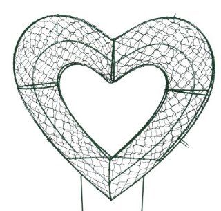 Heart Frame Topiary 8''H  Artificial Topiaries  Patio, Lawn & Garden