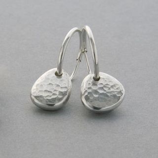 ripple pebble hoop earrings by latham & neve