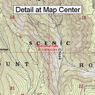 USGS Topographic Quadrangle Map   Multnomah Falls, Oregon (Folded/Waterproof)  Outdoor Recreation Topographic Maps  Sports & Outdoors