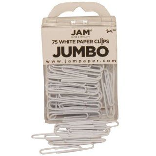 Paper Clips   White Jumbo 2 Inch Paperclips   75 paper clips per pack 