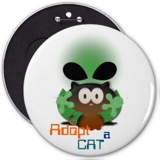 Adopt a Cat Pinback Button