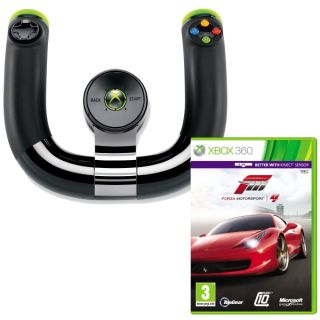 Forza Motorsport 4 Bundle (With Microsoft Official Xbox 360 Wireless Speed Wheel)      Games Consoles