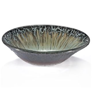 Abstract Stone Motif Glass Sink Bowl