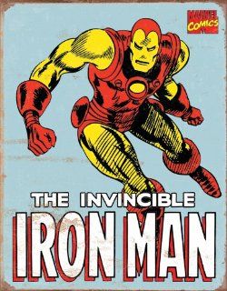 Tin Sign Iron Man Retro. Sports & Outdoors